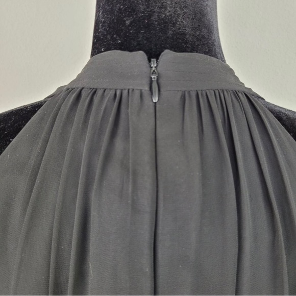 Rena Rowan Chiffon Black Cocktail dress sleeveless size 14 - Picture 3 of 11